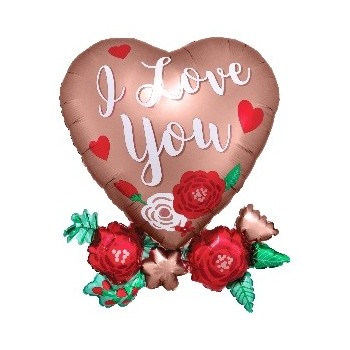 Globo Corazon Satin I Love You