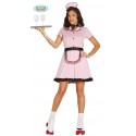 Disf.Camarera Patines Rosa T-M
