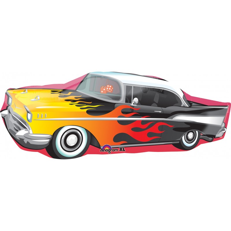Globo Forma Coche Rock 50'S Globo Forma Coche Rock 50'S