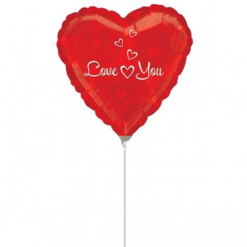 Globo 4"Mini Corazon I Love U