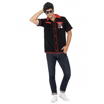 Camisa Chico Negra Bowling T-M