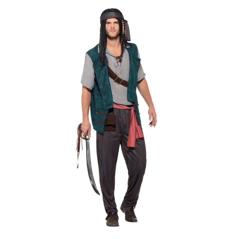 Disf.Pirata Chaleco Verde M Disf.Pirata Chaleco Verde M