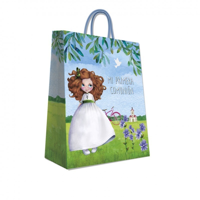 Bolsa Grde Comunion Niña Bici