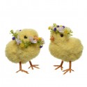 Pollito 12Cm C/Corona Flores Pollito 12Cm C/Corona Flores