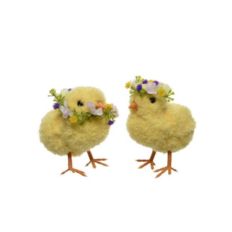 Pollito 12Cm C/Corona Flores Pollito 12Cm C/Corona Flores