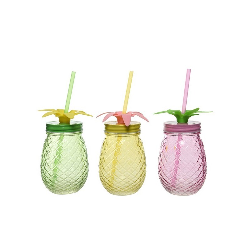 Vaso Piña C/Cañita Colores Vaso Piña C/Cañita Colores