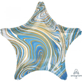 Globo Estrella Marblez Azul