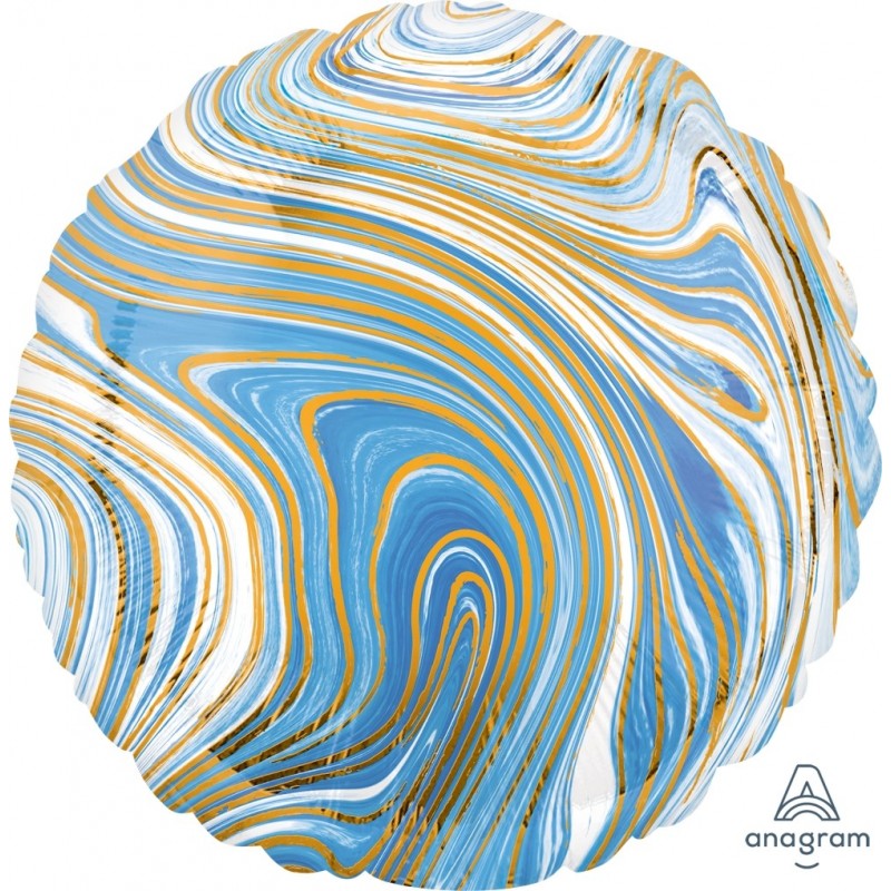 Globo Circulo Marblez Azul Globo Circulo Marblez Azul