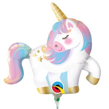 Globo Palo Unicornio Arcoiris