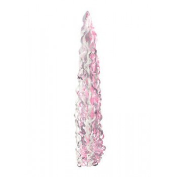 Cola P/Globo Rizada Rosa/Blanc
