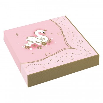 P/16 Serv.Cisne Rosa/Oro
