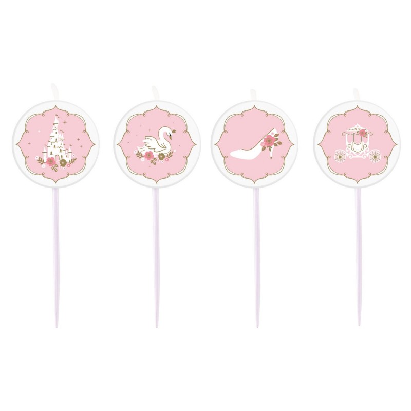 P/4 Velas Princesa Rosa P/4 Velas Princesa Rosa