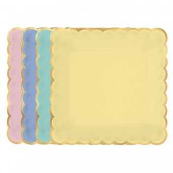 P/8 Plato Cuad.25Cm Tonos Past