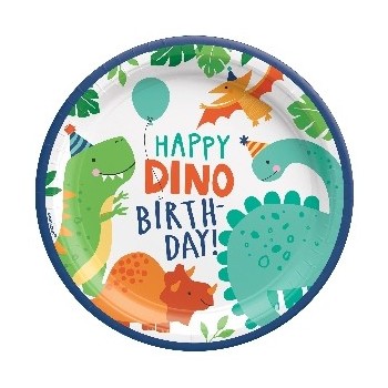 P/8 Plato 23Cm Happy Dino Bday
