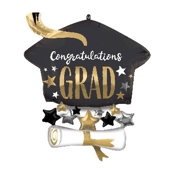 Globo 63Cm Sombrero Graduacion