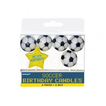 P/6 Velas Pelota Futbol