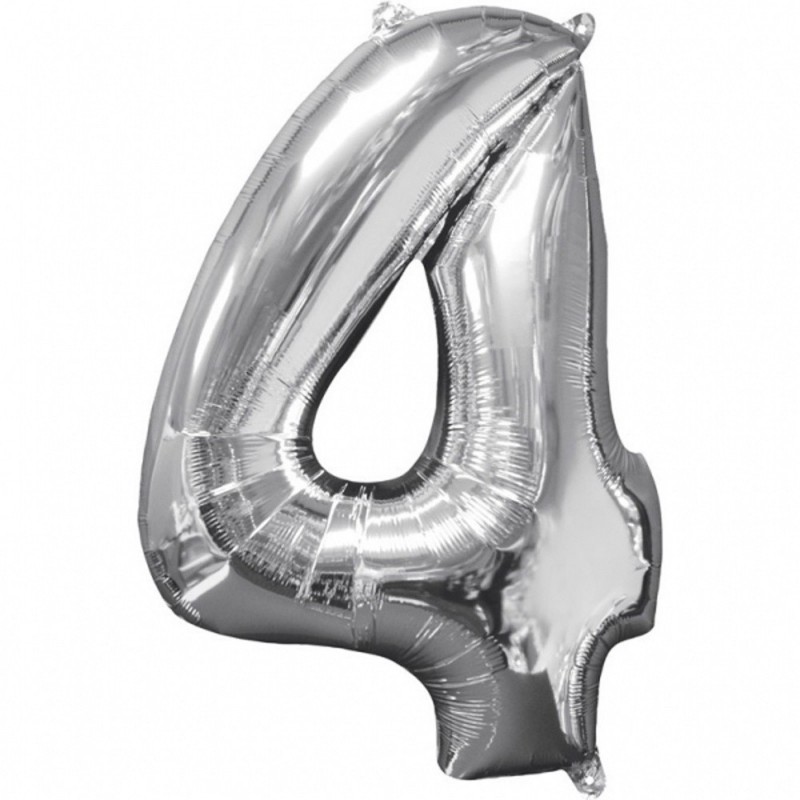 Globo Nº4 Plata 26"