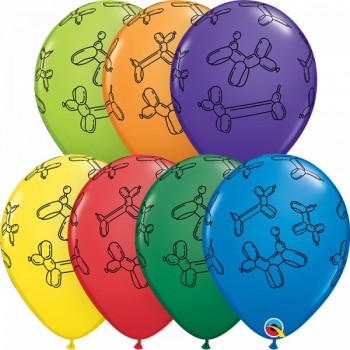 Globo 11"Perro Globo Colores