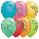 Globo 11"Dinosaurios Colores