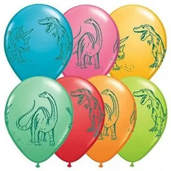 Globo 11"Dinosaurios Colores