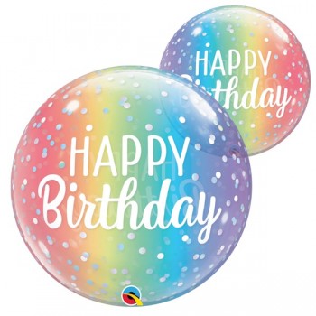 Globo Burbuja Happy Birthday
