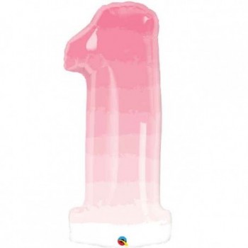 Globo Nº1 Tonos Rosa 86Cm 34"