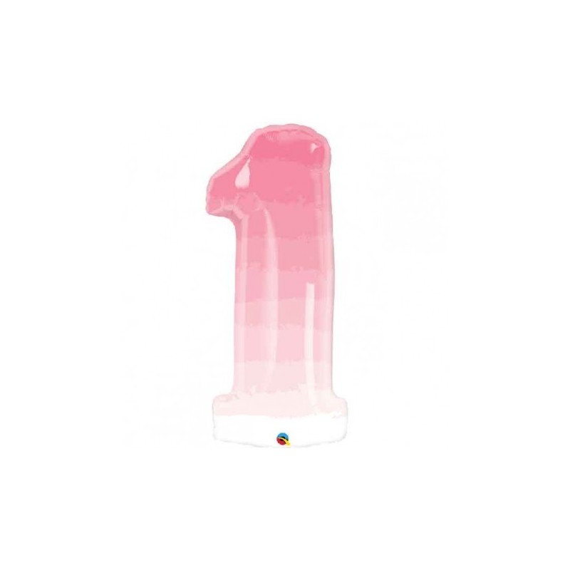 Globo Nº1 Tonos Rosa 86Cm 34" Globo Nº1 Tonos Rosa 86Cm 34"