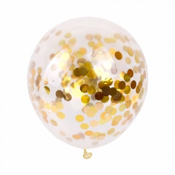 B/5 Globo 30Cm Confetti Oro