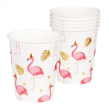 P/6 Vasos Carton Flamencos