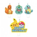 P/4 Velas Pokemon Feliz Cumple P/4 Velas Pokemon Feliz Cumple