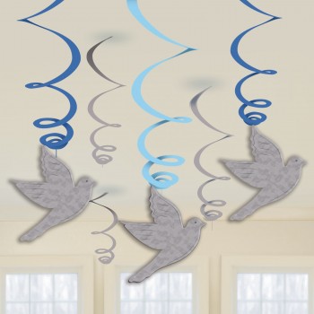 P/6 Deco Espiral Comunion Azul