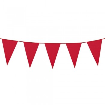 Banderin Triangular Rojo