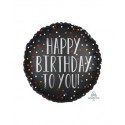 Globo18"Negro H.Bday To You!