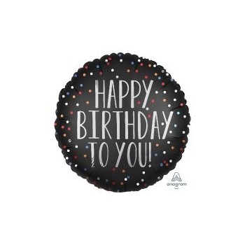 Globo18"Negro H.Bday To You!