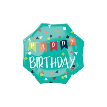 Globo Hexagonal Happy Bday