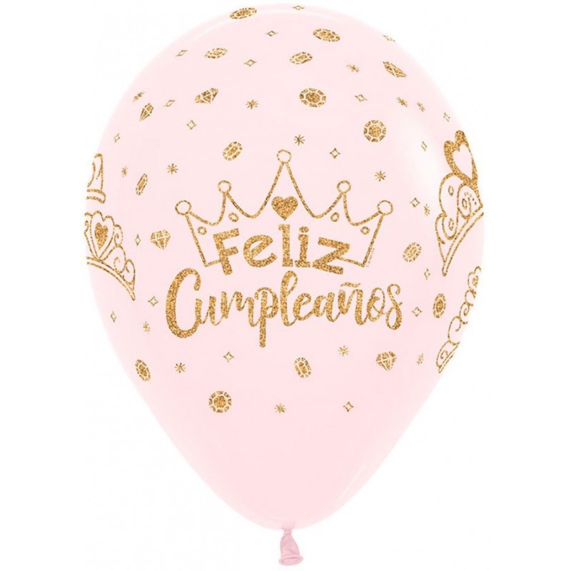 B/12 Globo R12 Rosa Feliz Cump B/12 Globo R12 Rosa Feliz Cump