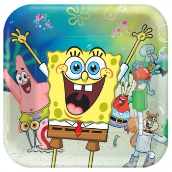 P/8 Plato Cuadrado Bob Esponja
