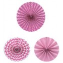 Set 3 Abanico Rosa Decorados Set 3 Abanico Rosa Decorados