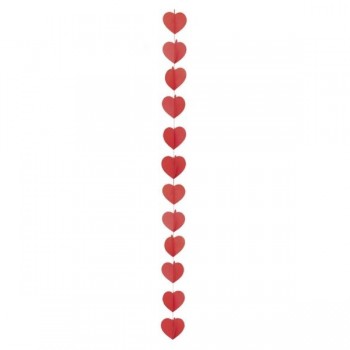 Guirnalda corazones rojos 3mts
