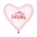 B/12 Globos corazón Me Encantas