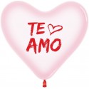B/12 Globos R12 Corazón Te Amo B/12 Globos R12 Corazón Te Amo