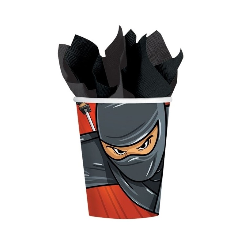 P/8 Vasos cartón Ninja