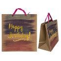 Bolsa Kraft Happy Bday Grande Bolsa Kraft Happy Bday Grande