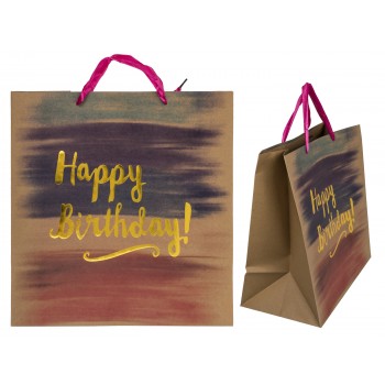 Bolsa Kraft Happy Bday Grande