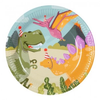 P/6 Plato 23Cm Dino Party