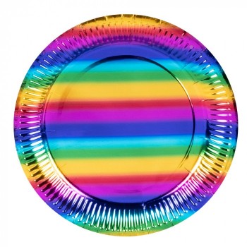 P/6 Plato Arcoiris Metalizado