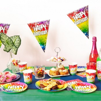 P/6 Plato 18 Arcoiris Happybda