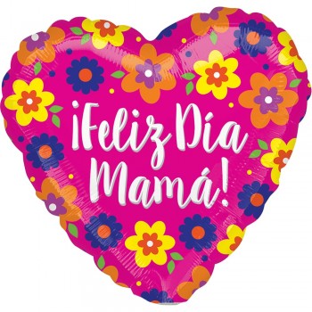 Globo 80Cm Feliz Dia Mama Cora