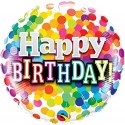 Globo Palo Happy Bday Confetti