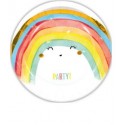 P/8 Plato 23Cm Rainbow Party